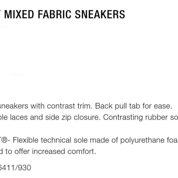 ZARA BABY/ MIXED FABRIC SNEAKERS WHITE | 6411/930 - Picture 5 of 5